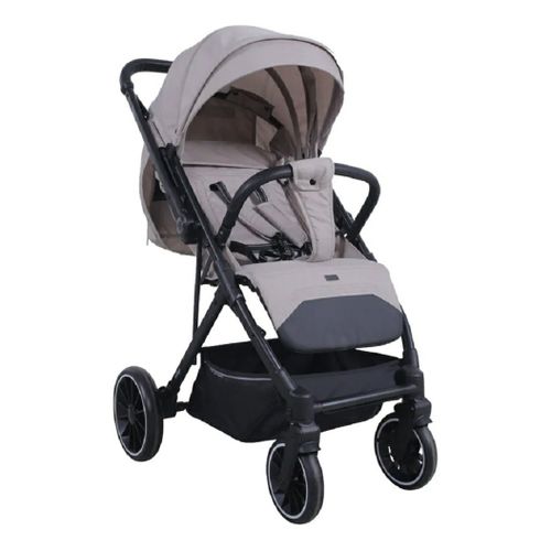 Foldable Baby Stroller with Reversible Push Bar & Windproof Canopy