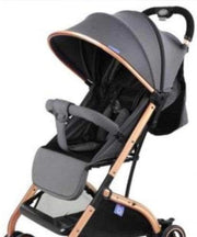 Black & Rose Gold Lightweight Foldable Stroller