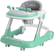 Foldable Baby Walker with Silent Wheels & Music – 2-Position Height