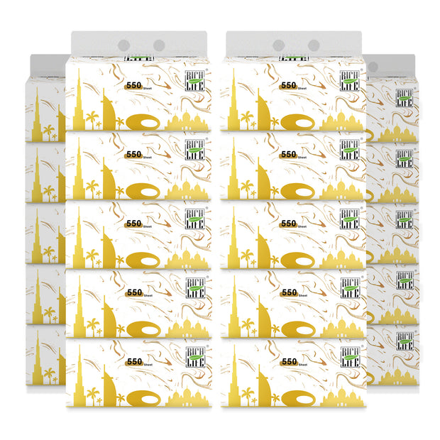 RICH LIFE Premium Facial Tissues - 3-Ply, 4-Ply, 5-Ply | Soft, Durable & Moisture-Proof | 100% Raw Wood Pulp | Small & Large Sizes | 5, 10, 20, 30, 50 & 100 Packs