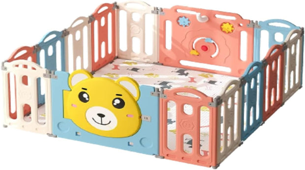 16+2 Foldable Bear Playpen (Without Basketball Stand)