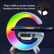 Music Speaker with LED Light & Wireless Charger