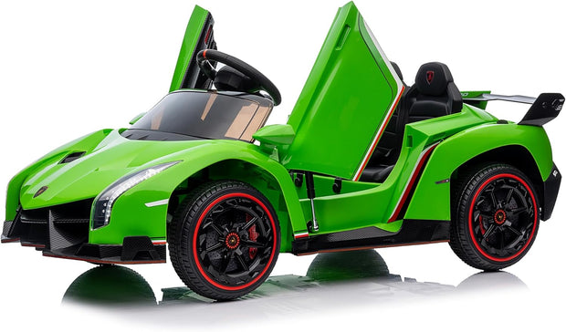 12V Licensed Lamborghini Veneno Ride-On Car for Kids – Electric Sports Car with Remote Control, 3 Speeds, Hydraulic Doors, LED Headlights, Rocking Function, and Music | Battery-Powered Vehicle for kids