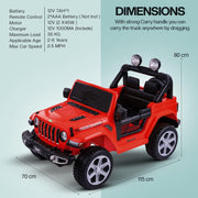 Rechargeable Battery-Powered Ride-On Jeep for Kids with Music