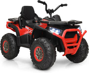 2-Seater 12V Kids ATV - Electric 4 Wheeler with 10AH Battery, Bluetooth, LED Headlights, Music, Radio, 4mph Ride-On Car for Ages 3-8