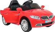 BMW Red Kids Toy Car with 2 Motors, 2 Rechargeable 6V4.5 Batteries