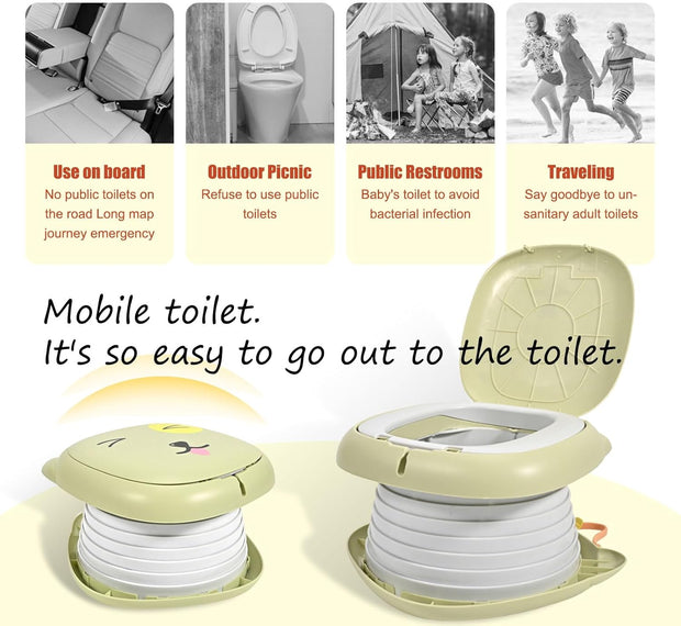 Foldable Baby Toilet – Compact & Durable ABS+PP Design for Easy Potty Training