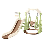 Christmas Tree-Themed Kids Playhouse with Slide, Swing, and Ball Frame