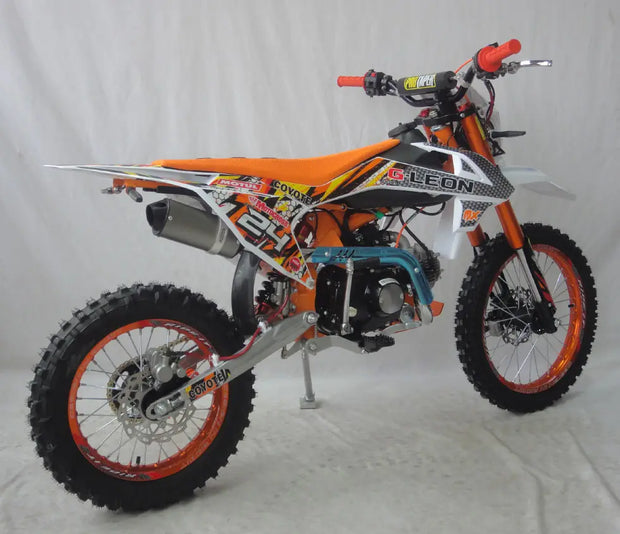 125cc/140cc/150cc Dirt Bike with Kick & Electric Start – Hydraulic Disc Brakes, Max Speed 75 km/h