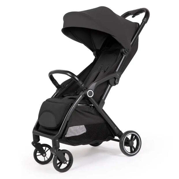 Lightweight Foldable Baby Stroller – Black with Gold Frame / Black on Black