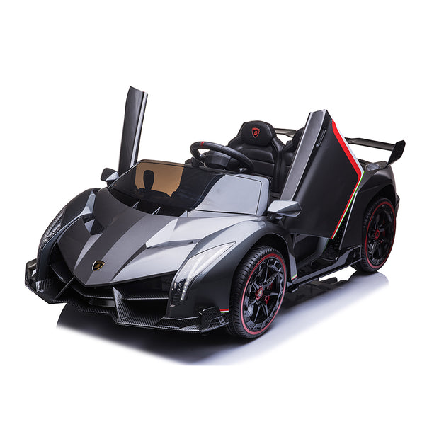 12V Licensed Lamborghini Veneno Ride-On Car for Kids – Electric Sports Car with Remote Control, 3 Speeds, Hydraulic Doors, LED Headlights, Rocking Function, and Music | Battery-Powered Vehicle for kids