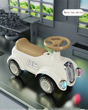 Kids Ride-On Toy Car with Music & Lights – Green, Red, Beige, Pink