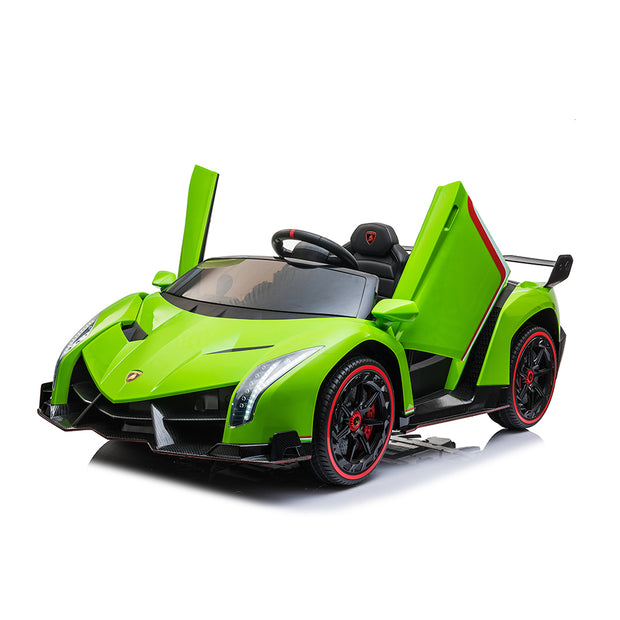 12V Licensed Lamborghini Veneno Ride-On Car for Kids – Electric Sports Car with Remote Control, 3 Speeds, Hydraulic Doors, LED Headlights, Rocking Function, and Music | Battery-Powered Vehicle for kids