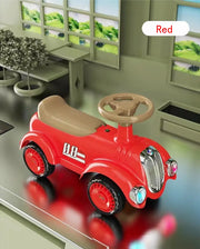 Kids Ride-On Toy Car with Music & Lights – Green, Red, Beige, Pink