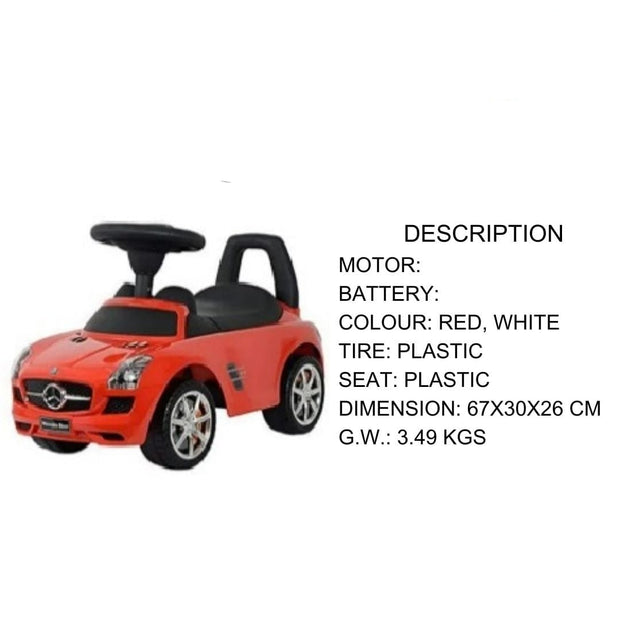 Baby Car ARTI Mercedes SLS AMG 332 Red Ride-On Activity Toy