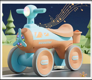 Compact Kids Ride-On Toy with Music & Lights – Blue, Green, Beige, Pink