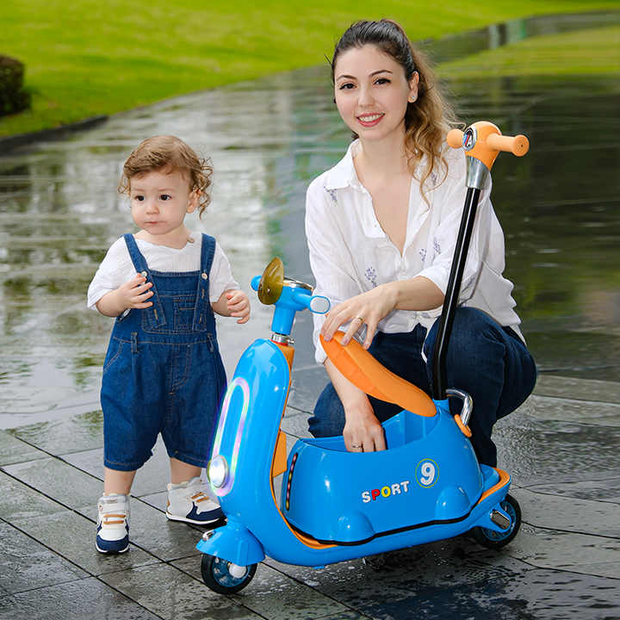 Adjustable Three-Wheeled Kids Scooter with PU Flashing Wheels, Music & Lights – Fun Ride-On Toy