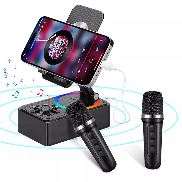 Multifunctional Phone Stand with Rechargeable Power Bank & Audio Speaker