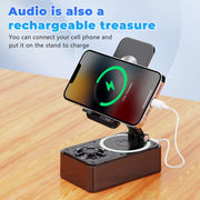 Multifunctional Phone Stand with Rechargeable Power Bank & Audio Speaker