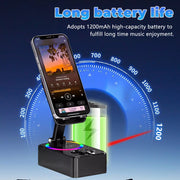 Multifunctional Phone Stand with Rechargeable Power Bank & Audio Speaker