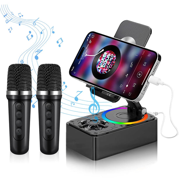 Multifunctional Phone Stand with Rechargeable Power Bank & Audio Speaker